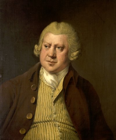 サー・リチャード・アークライト (キャンバスに油彩) 作： Joseph of Derby Wright