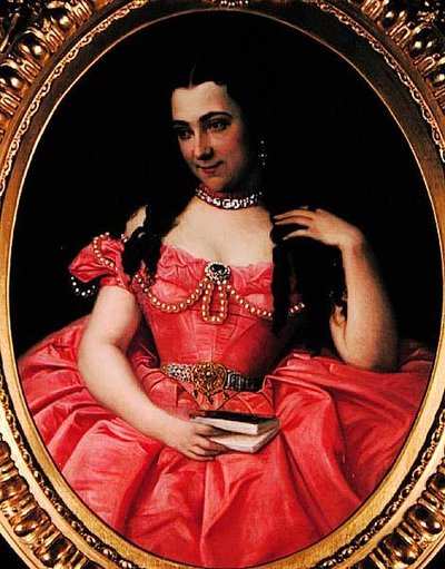 自画像、1855年頃（油彩・キャンバス 作： Josephine Bowes
