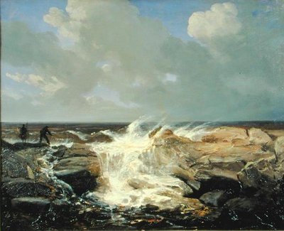 Squally ブローニュ付近の天気 (キャンバスに油彩) 作： Josephine Bowes