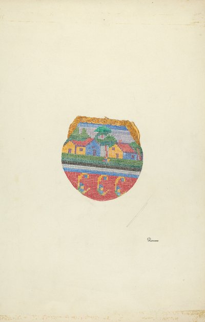 ビーズの財布、1937年頃。 作： Josephine C. Romano
