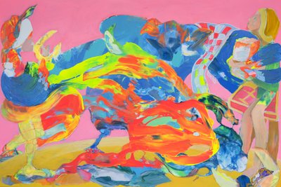 メニュー、2023年（アクリル、キャンバス） 作： Josephine Henning