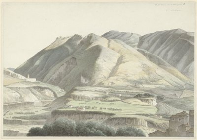 スビアコのイタリアの風景 作： Josephus Augustus Knip