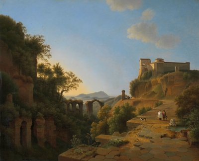 遠くにイスキア島を望むナポリ湾 イスキア島を背景にしたナポリ湾 作： Josephus Augustus Knip