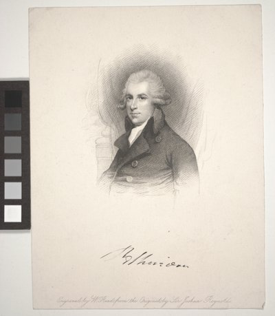 リチャード・ブリンズリー・シェリダン、W。リード（1824-1837）によって刻まれた 作： Joshua (after) Reynolds