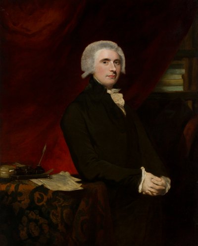 彼の図書館でのトーマス、アースキン卿（1750-1823）の肖像画（キャンバスに油彩） 作： Joshua (circle of) Reynolds