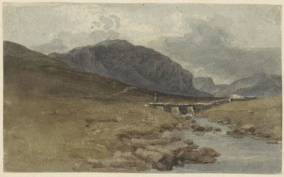 Landschap bij Llyn Ogwen、カーナーヴォンシャー (ウェールズ) 作： Joshua Cristall