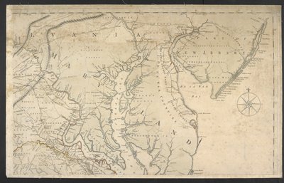 バージニア州の最も人が住んでいる地域の地図… 作： Joshua and Jefferson Peter Fry