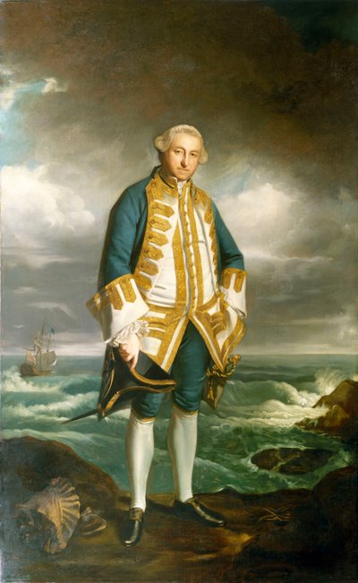 エドワード・ボスコウェン提督（1711-1761）、1750-60年頃（キャンバスに油彩） 作： Joshua Reynolds