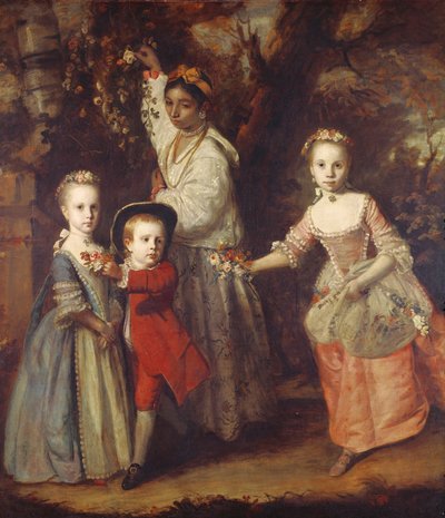 エドワードホールデンクルッテンデンの子供たちとインディアンアヤ、1759-1763 作： Joshua Reynolds