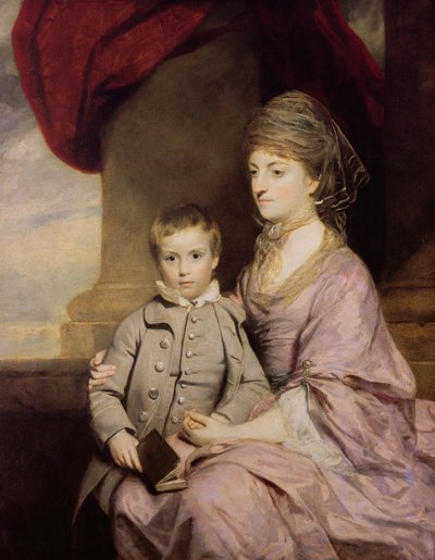 ペンブローク伯爵夫人エリザベスハーバート（1737-1831）と彼女の息子ジョージ卿ハーバート（1759-1827）1764-67 作： Joshua Reynolds