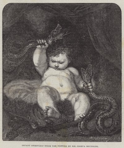 幼児のヘラクレス 作： Joshua Reynolds