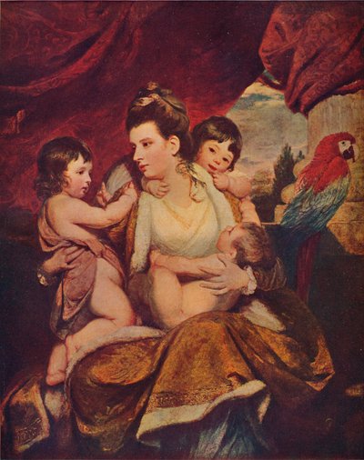 レディコックバーンと3人の長男、1773年、1907年 作： Joshua Reynolds