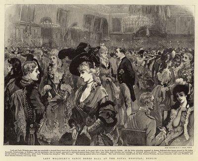 ダブリン王立病院でレディウォルズリーの仮装舞踏会 作： Joshua Reynolds