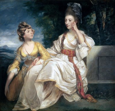 スラーレ夫人と彼女の娘ヘスター（クィーニー）1777-78 作： Joshua Reynolds