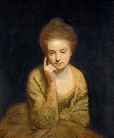新古典主義：若い女性の肖像研究 パー・レイノルズ、サー・ジョシュア（1732-1792 作： Joshua Reynolds