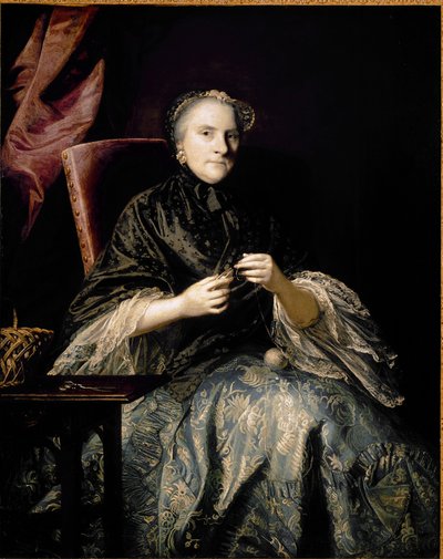 結び目を作る2代目アルベマール伯爵夫人アンの肖像（油彩・キャンバス 作： Joshua Reynolds