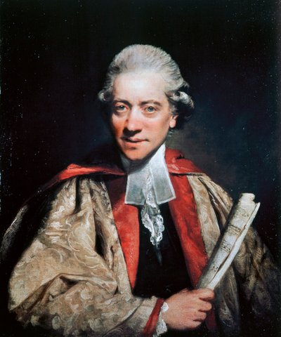作曲家、オルガン奏者、音楽史家であるチャールズ・バーニー（1726-1814）の肖像 作： Joshua Reynolds