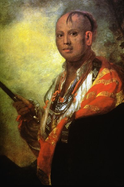 チェロキー族の長、シャコースト・ウカーの肖像 作： Joshua Reynolds