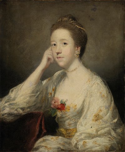 白衣の貴婦人の肖像 作： Joshua Reynolds