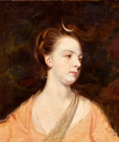 マンチェスター公爵夫人エリザベス・モンタグ（1741-1832）と思われるダイアナ妃の肖像画 作： ジョシュア・レイノルズ