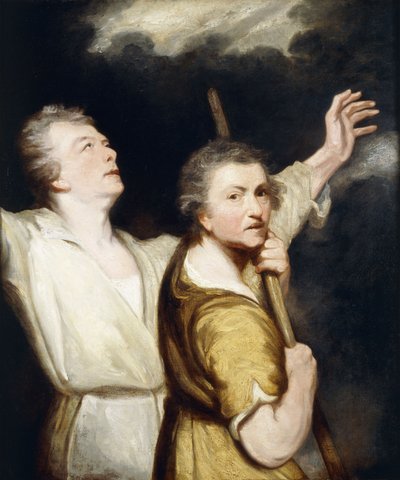 崇拝する羊飼いとしてのアーティストとトーマス・ジャーヴェイスの肖像、 作： Joshua Reynolds