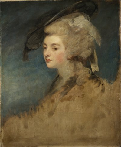 ジョージアナ・スペンサーの習作（油彩・キャンバス 作： Joshua Reynolds