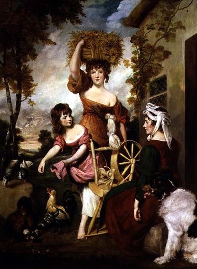 コッテージ、マチル家」（油彩・キャンバス）1788年 作： Joshua Reynolds