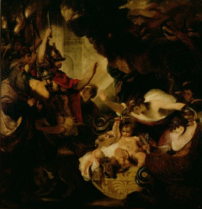 蛇を絞め殺す幼児ヘラクレス、1786年〜 作： Joshua Reynolds
