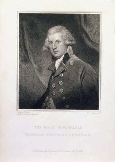 右の名誉あるリチャード・ブリスリーシェリダン、1825 作： Joshua Reynolds