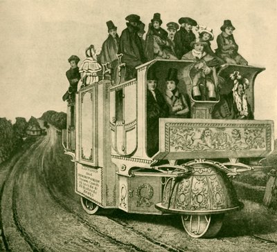 「ロンドンとバーミンガムの間を走るウィリアム・チャーチの蒸気機関車」、1930 年。 作： Josiah Allen