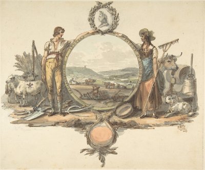 フロントピースのデザイン 1793年頃 作： Josiah Boydell