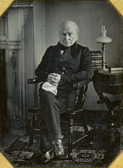ジョン・クインシー・アダムス、1850年頃。作成者ジョサイア・ジョンソン・ホーズ、アルバート・サンズ・サウスワース 作： Josiah Johnson Hawes, Albert Sands Southworth