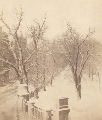 ボストンコモンの雪景色 作： Josiah Johnson Hawes