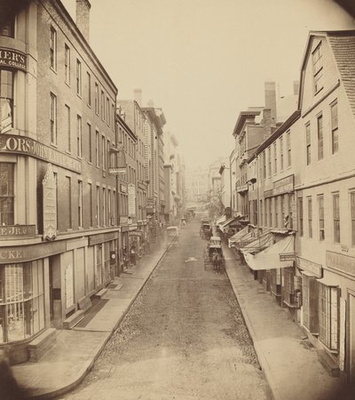 スクール ストリート、ボストン、1850 年代。 作： Josiah Johnson Hawes