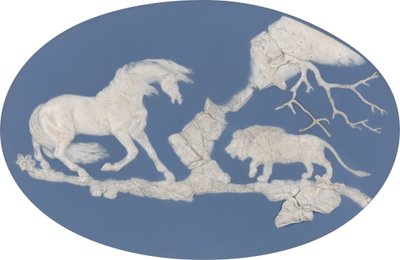 ライオンに怯える馬 (エピソード A) 作： Josiah Wedgwood