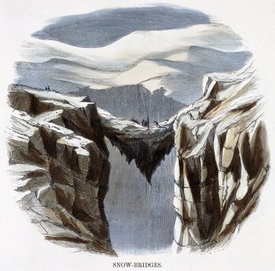 1849年の自然現象からの雪橋 作： Josiah Wood Whymper