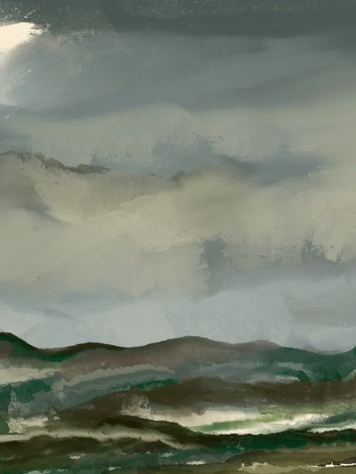 ムーディ・マウンテンの風景 作： 