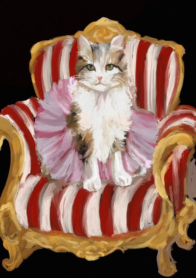 チュチュを着た王室の子猫 作： 
