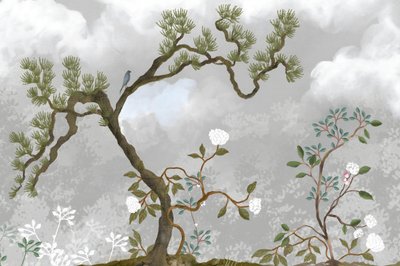 静かな松と花々 作： Josie George