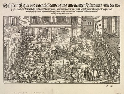 トーナメント、1565年。 作： Josse Amman