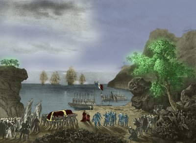 ナポレオンの棺、セントヘレナ出航 作： Josse Photo