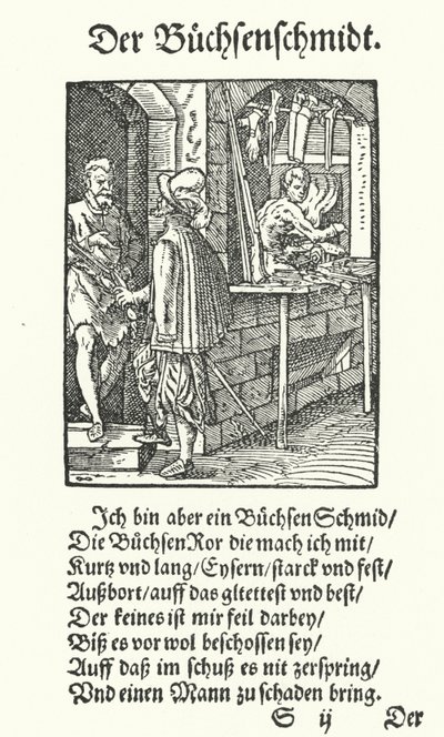 The Gunsmith (彫刻) 作： Jost (after) Amman