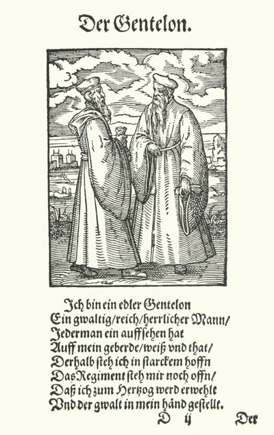 The Noblemen (the engraving) 作： Jost (after) Amman