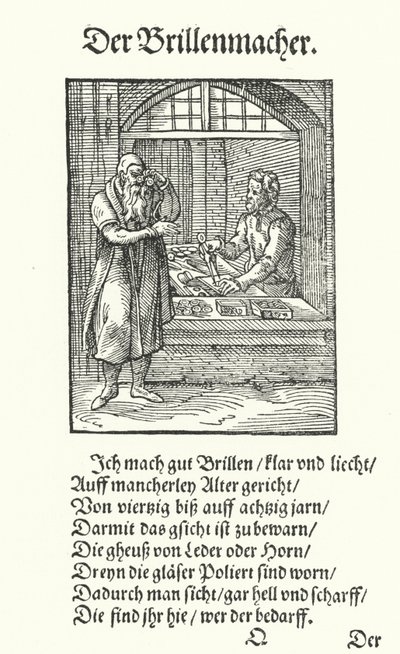 The Spectacles Maker（彫刻 作： Jost (after) Amman