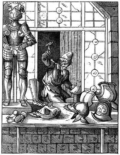鎧、16世紀1849年。 作： Jost Amman
