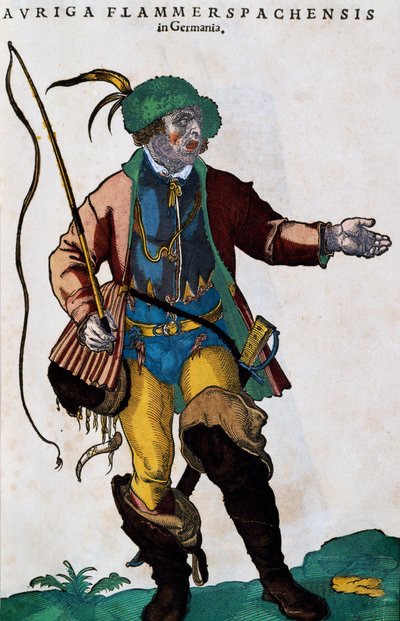 ドイツのコーチマンの衣装（「Habitus praecipuorum popularum」より抜粋 作： Jost Amman