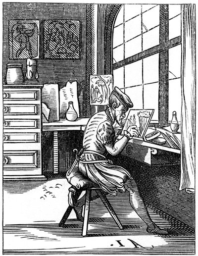 照明器具、16世紀1849年。 作： Jost Amman