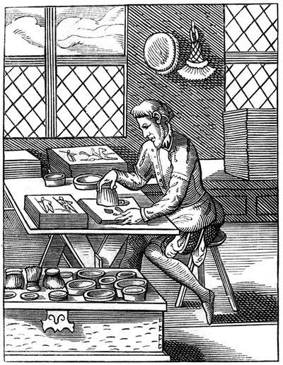 人気の絵の画家、16世紀1849年。 作： Jost Amman
