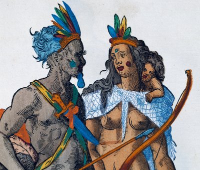 ペルーのインディアン、ジョスト・アマン（1539-1591）の版画 作： Jost Amman