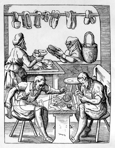 靴屋、c1559-1591 作： Jost Amman